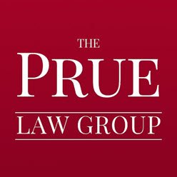 White text on a red background reads, "The Prue Law Group," with "Prue" in large letters and the other words above and below it in smaller font.