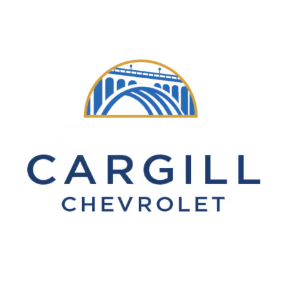 Cargill Chevrolet logo featuring a blue bridge illustration above the dealership name in blue text on a white background.